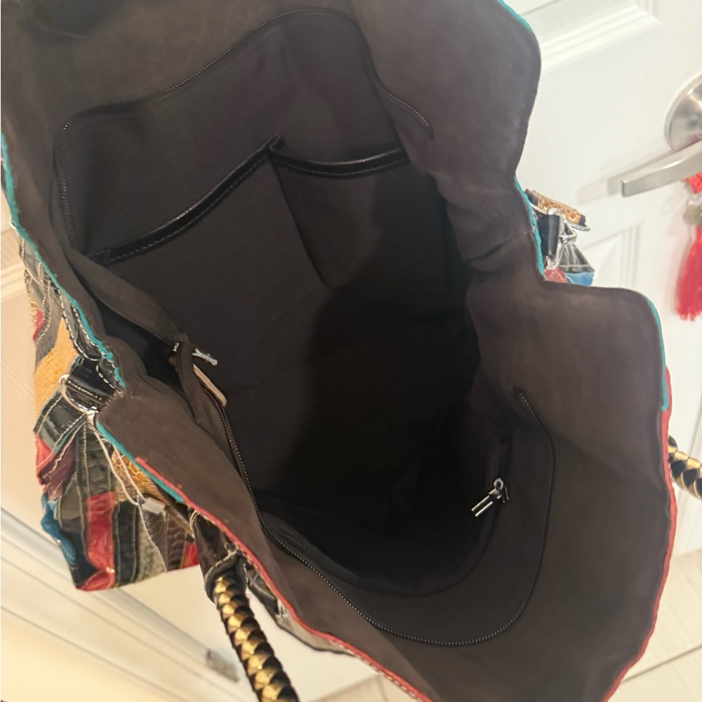 Source Unknown Multicolor Patchwork Shoulder Bag - image 9